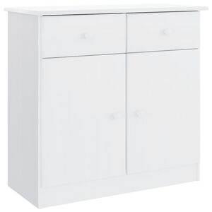 vidaXL Skjenk ALTA hvit 77x35x73 cm heltre furu
