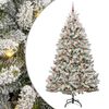 vidaXL Kunstig juletre 270 cm 300 LED-lys Varmhvit PVC og st&aring;l