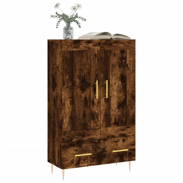 vidaXL Highboard r&oslash;kt eik 69,5x31x115 cm konstruert tre
