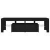 vidaXL TV-benk med LED-lys svart 140x36,5x40 cm