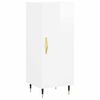 vidaXL Highboard h&oslash;yglans hvit 34,5x34x180 cm konstruert tre
