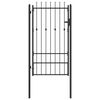 vidaXL Gjerdeport ASTEN 100 x 175 cm Metall Svart L&aring;sbar