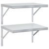 vidaXL Vegghyller 2 stk 50x40 cm s&oslash;lv rustfritt st&aring;l
