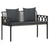 vidaXL Utebenker 2 -Seater 116 x 56 x 75 cm polyrotting