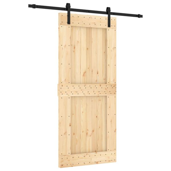 vidaXL Skyvedør med monteringstilbehør 90x210 cm heltre furu