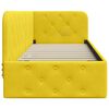 vidaXL Hjørnesengramme med hodegjerde Gul 80 x 200 cm Fløyel