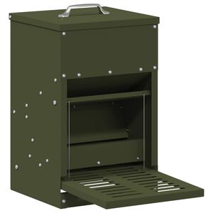 vidaXL Kylling Trampefr&oslash; Olivengr&oslash;nn 25 x 42 x 40 cm Kaldvalsget St&aring;l