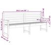 vidaXL Hagebenk 203,5x48x91,5 cm heltre douglasgran