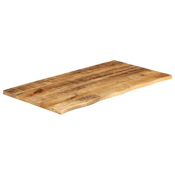 vidaXL Bordplate 110x60x2,5 cm naturlig kant grovt heltre mangotre