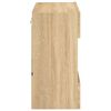 vidaXL Vegghengt TV-benk med LED sonoma eik 58,5x30x60,5 cm