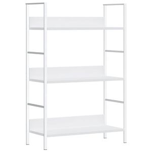 vidaXL Bokhylle 3 lag hvit 60x27,6x90,5 cm konstruert tre
