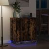 vidaXL LED sideboard med d&oslash;r R&oslash;kt eik 71 x 34,5 x 75 cm Konstruert tre