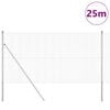 vidaXL Gjerdep&aring;le s&oslash;lv 25 x 1,4 m (12 x 12 mm nett) St&aring;l