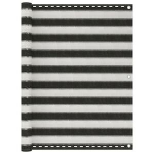 vidaXL Balkongskjerm HDPE 120x600 cm antrasitt og hvit