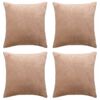 vidaXL Putetrekk 4 stk stoff 40x40 cm beige
