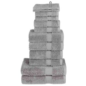 vidaXL Premium h&aring;ndklesett 12 deler SOLUND gr&aring; 600 g/m2