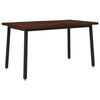 vidaXL Spisebord med levende kant 120 x 90 x 75 cm Solid akasietre