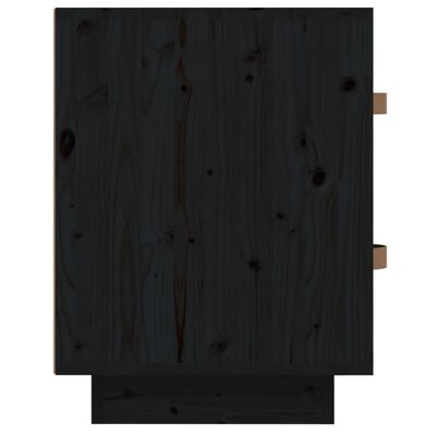 vidaXL Nattbord svart 40x34x45 heltre furu