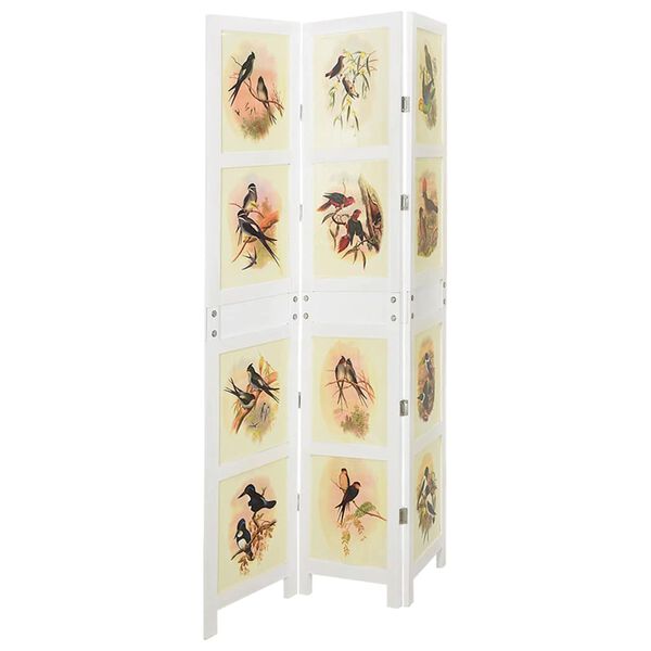 vidaXL Romdivider Panel Hvit 212 x 165 cm MDF