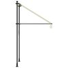 vidaXL Uttrekkbar markise kremhvit 100x150 cm stoff og st&aring;l