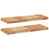 vidaXL Flytende hyller 2 stk 80x30x4 cm oljebehandlet heltre akasie