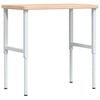 vidaXL Arbeidsbenk 100x60x(73-99,5) cm heltre eik rektangul&aelig;r