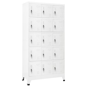 vidaXL Oppbevaringsskap lysegr&aring; 90x40x180 cm st&aring;l