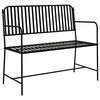 vidaXL Hagebenk 2 -Seater 103,5 x 51,5 x 90 cm St&aring;l Svart