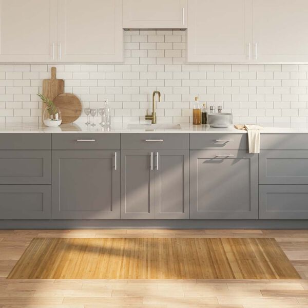 vidaXL Teppe rektangul&aelig;r naturell 80x200 cm bambus