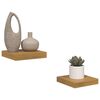 vidaXL Vegghylle 2 pcs Beige 23 x 23,5 x 4 cm Konstruert tre