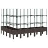 vidaXL Plantekasse med espalier brun 200x160x142,5 cm PP