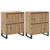 vidaXL Serviesskap 2 stk. Artisan Eik 60 x 35 x 70 cm