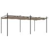 vidaXL Pergola med uttrekkbar tak gr&aring;brun 589x292x230 cm