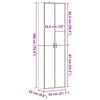 vidaXL Garderobeskap gammelt tre 55x25x189 cm konstruert tre