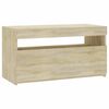 vidaXL TV-benk med LED-lys sonoma eik 75x35x40 cm
