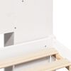 vidaXL Seng med bokhylle uten madrass hvit 200x200 cm heltre furu
