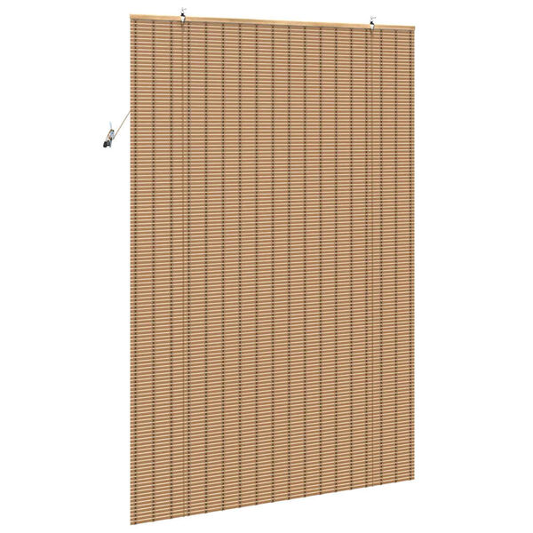 vidaXL Rullegardin med gardiner Natur 150 x 220 cm Bambus