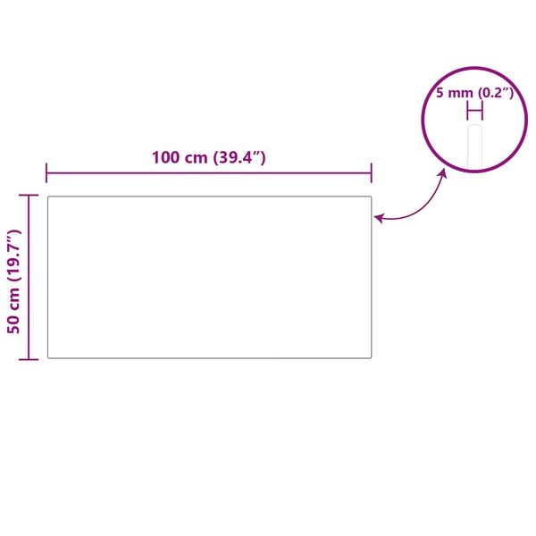 vidaXL Bordplate 4 pcs Svart Glass