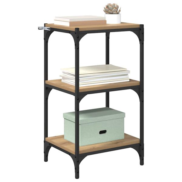 vidaXL Bokskap artisan eik 40 x 33 x 70,5 cm Ingeni&oslash;rtre og jern