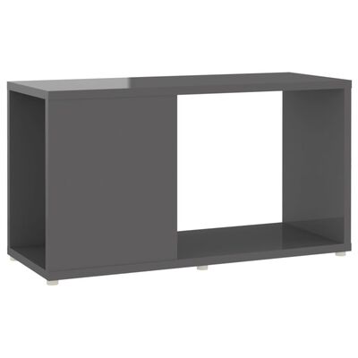 vidaXL TV-benk høyglans grå 60x24x32 cm sponplate