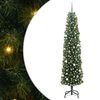 vidaXL Kunstig juletre med 300 LED gr&oslash;nn 240 cm PVC og st&aring;l og plast