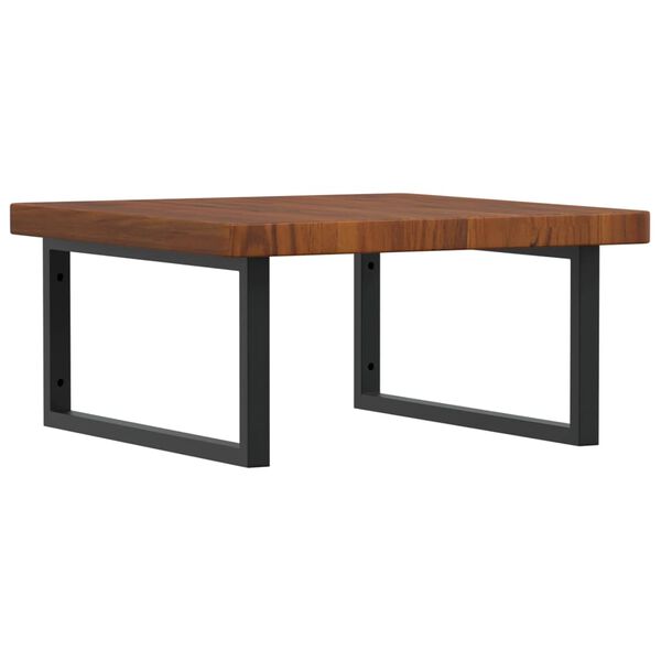 vidaXL Servanthylle veggmontert st&aring;l og heltre eik