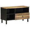 vidaXL TV-benk svart 80x33,5x46 cm grovt heltre mangotre