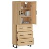 vidaXL Highboard sonoma eik 69,5x34x180 cm konstruert tre