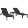 vidaXL Solseng 3 stk. polyrotting Svart