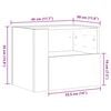 vidaXL Veggmontert nattbord gr&aring; sonoma 45x30x35 cm