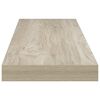 vidaXL Flytende vegghylle eik 80x23,5x3,8 cm MDF