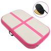 vidaXL Oppbl&aring;sbar gymnastikkmatte med pumpe 60x100x15 cm PVC rosa