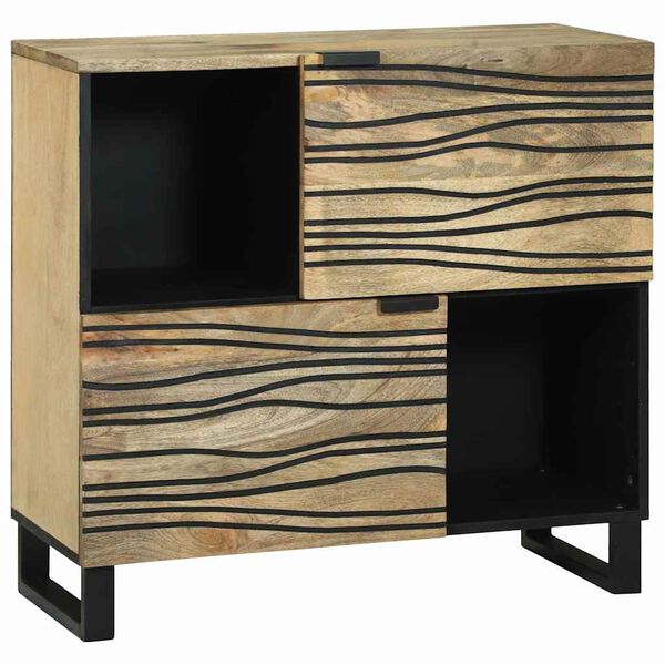 vidaXL Sideboard Brun 80 x 33 x 75 cm heltre mango