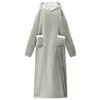 vidaXL Teppe-hettegenser Gr&aring; M Fleece og Flanell